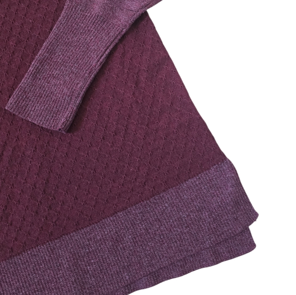 SMARTWOOL WOMEN'S SHADOW PINE HOODIE SWEATER Black Cherry Heather - Picture 9 of 10